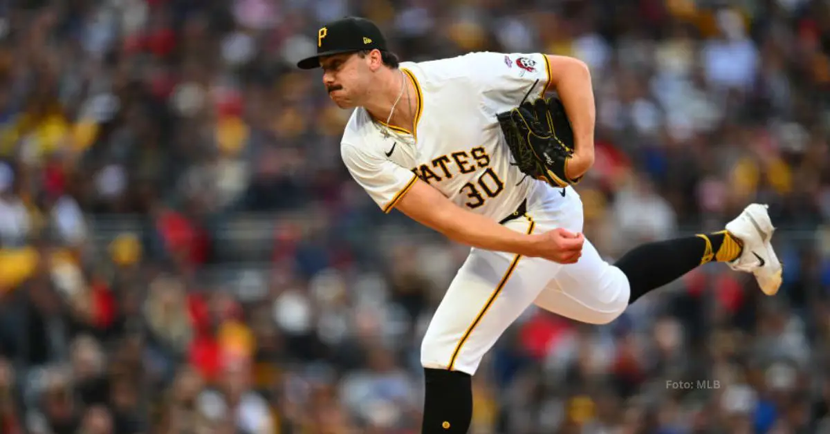 Paul Skenes luego de hacer un lanzamiento con Pittsburgh Pirates