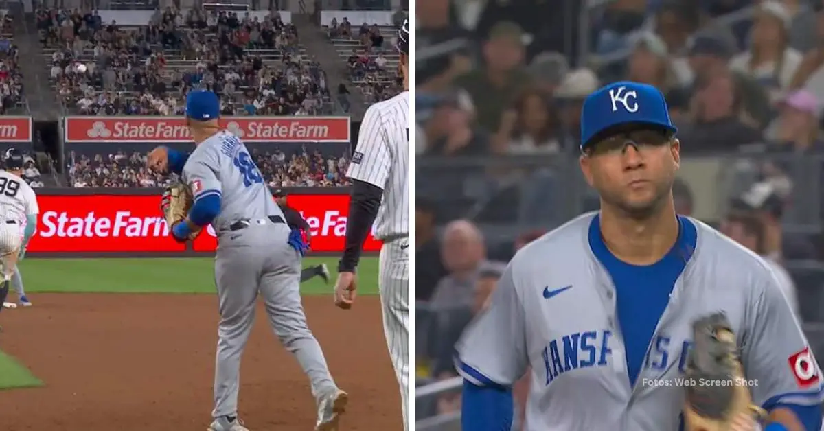 Yuli Gurriel en primera con el uniforme de Kansas City Royals